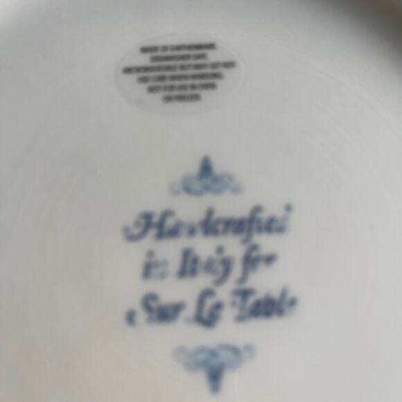 Acqua earthenware 7-1/2” appetizer plate blue and white by Sur La Table - Picture 5 of 8